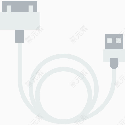 扁平化 icon 充电线