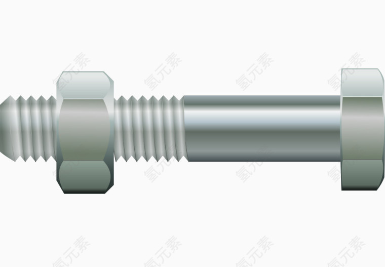 矢量螺丝铁疙瘩螺丝帽螺丝扣