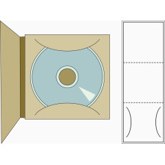 CD光盘包装盒矢量图