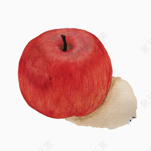 红苹果手绘画素材图片