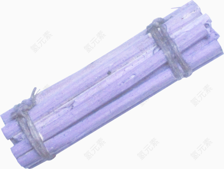 紫色捆绑木棒