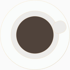 俯视咖啡杯矢量图