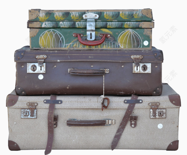 复古老式行李箱