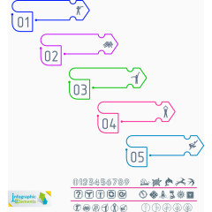 矢量人物箭头信息