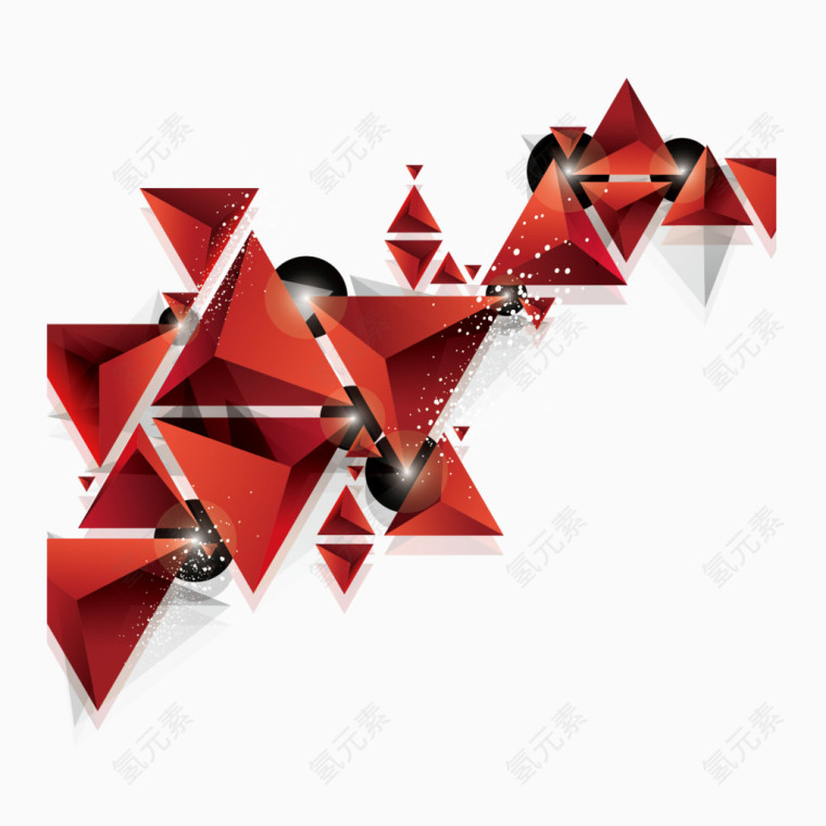 矢量立体三角装饰图案
