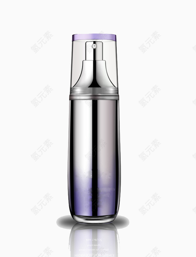 紫色瓶装化妆品粉底液