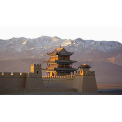 中国荒漠城楼城堡建筑欣赏图片