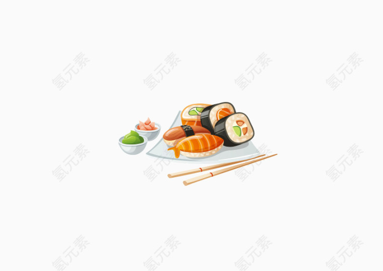 寿司美食餐饮类海报装饰