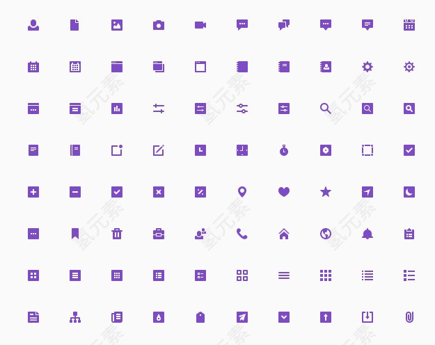 紫色UI图标合集