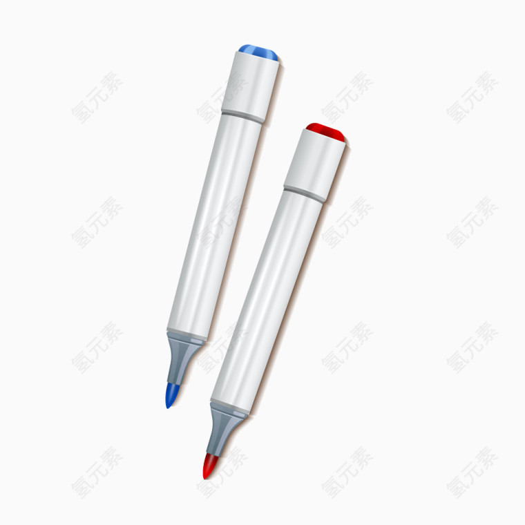 红色蓝色画笔水笔