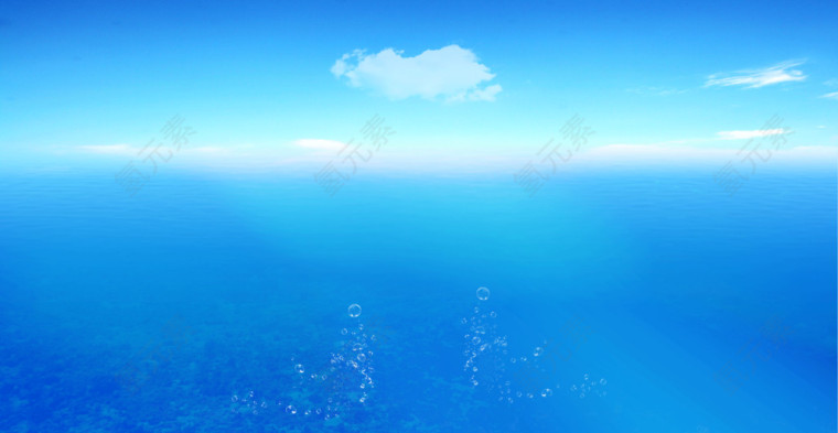 蓝色海天背景