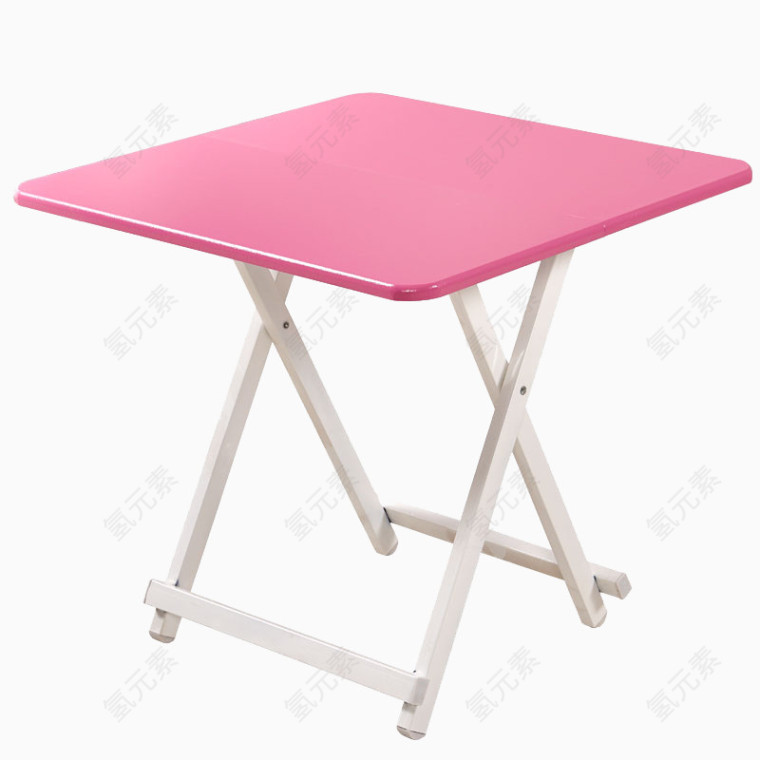 粉色折叠小餐桌