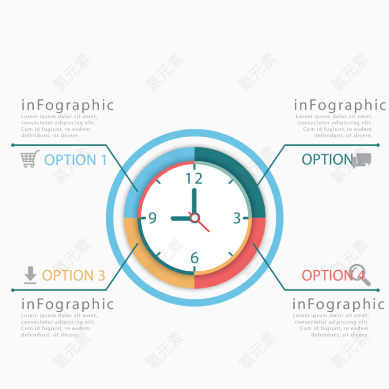 时间轴图表的一个时钟图片下载