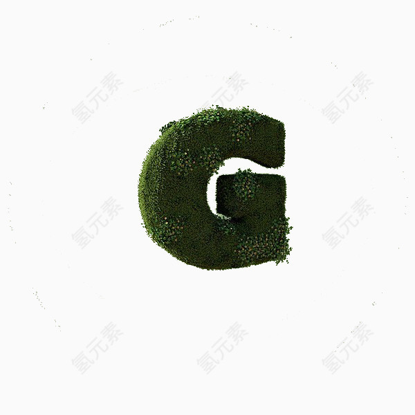 草丛拼接字母g