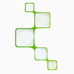 绿色矩形交叉PPT装饰图案