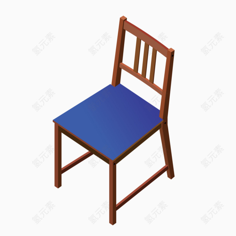 矢量木质椅子凳子坐垫