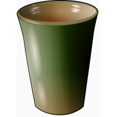 绿色陶瓷杯子