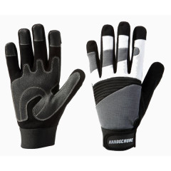 黑白灰防滑冬季保暖手套