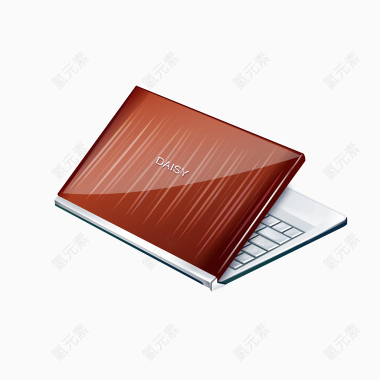 红色笔记本电脑