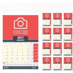 2017年日历模板矢量图