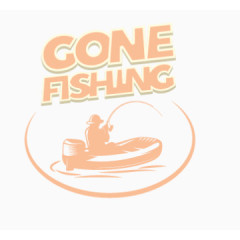 矢量手绘钓鱼logo