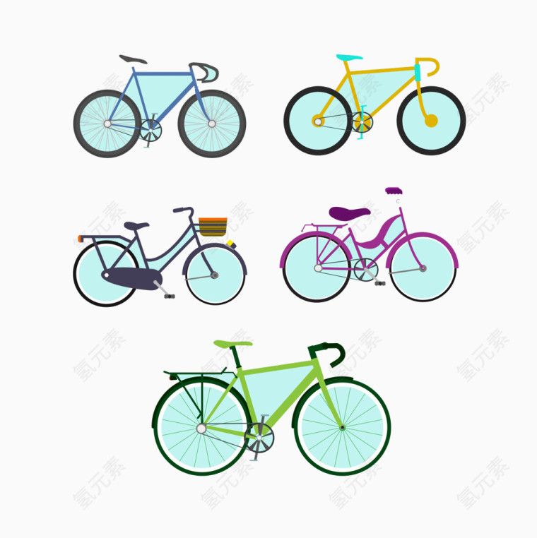 自行车矢量图