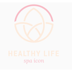 粉色健康生活SPA标识