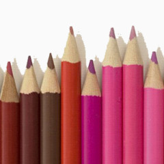 粉色系绘图铅笔素材