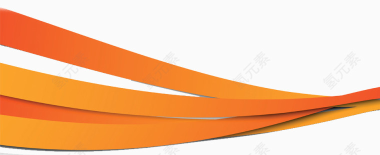 橙色线条矢量素材