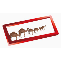 创意边框中的骆驼