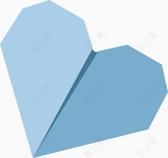 浅蓝色 折纸心