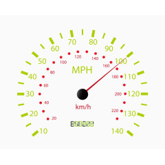 矢量盘计数里程指针红色油表