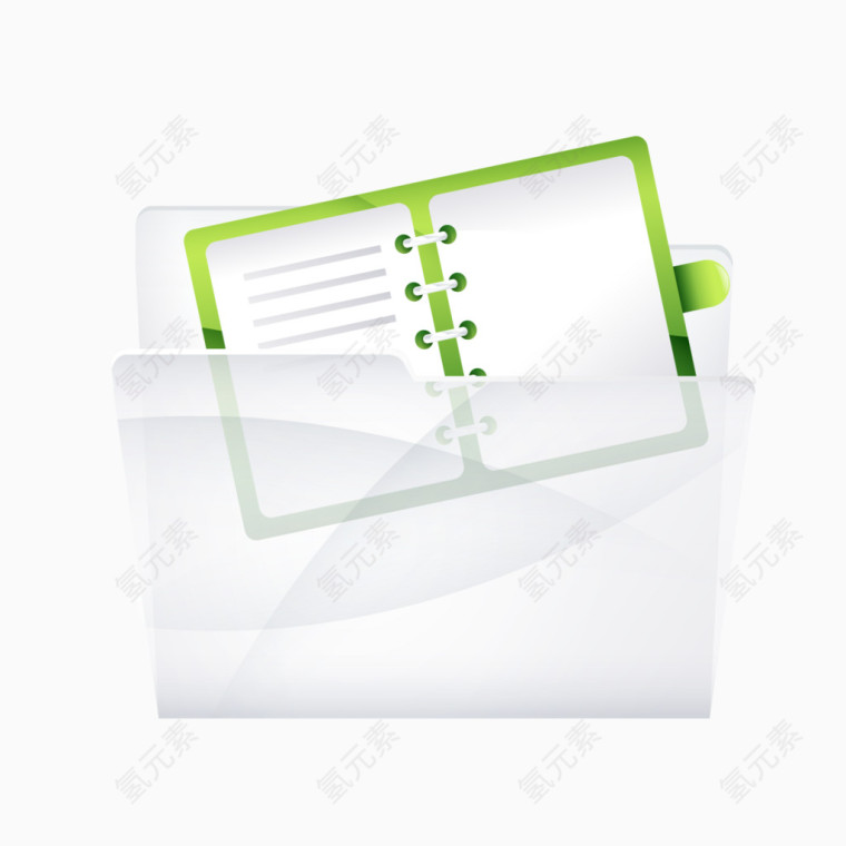 绿色笔记本
