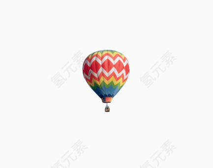 彩色漂浮热气球装饰图案