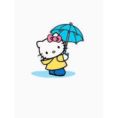 撑伞的小猫