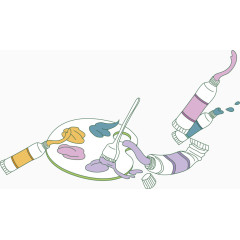 颜料素材图片