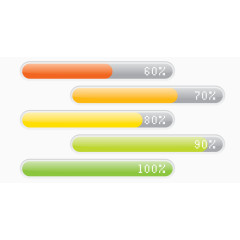 创意进度条矢量元素