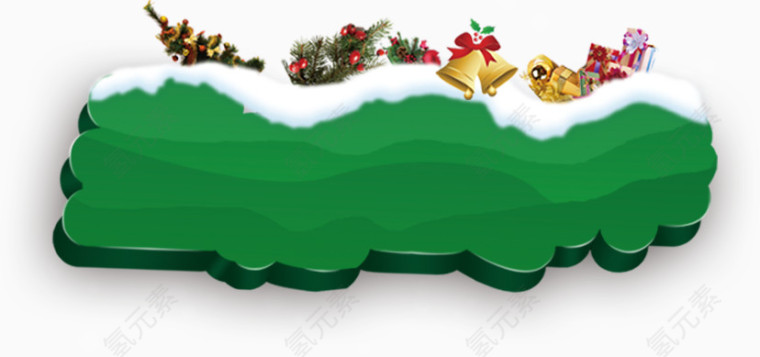 圣诞绿色装饰牌