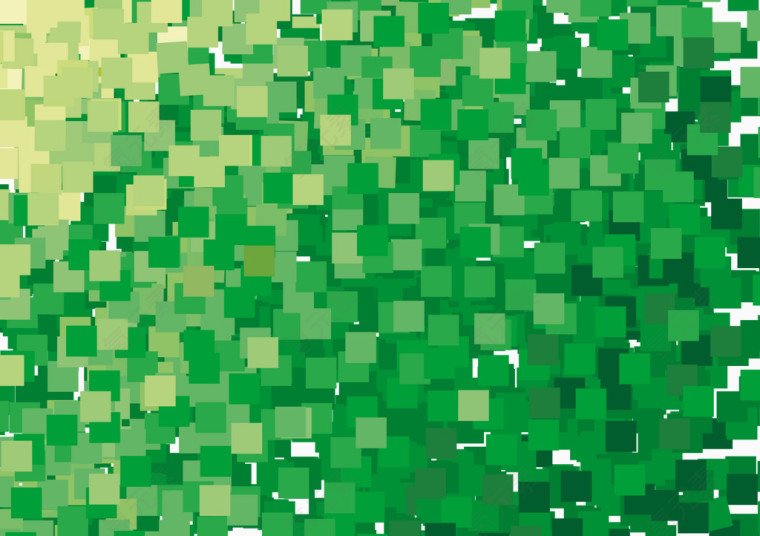 绿色相叠的正方形背景矢量