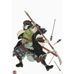 日本插画长刀武士