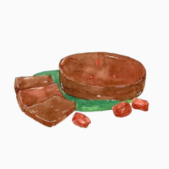 红糖年糕手绘画素材图片