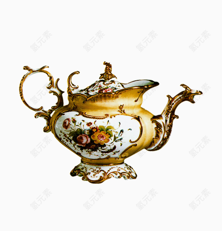 金色欧式咖啡壶