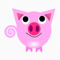 粉红色的可爱小猪