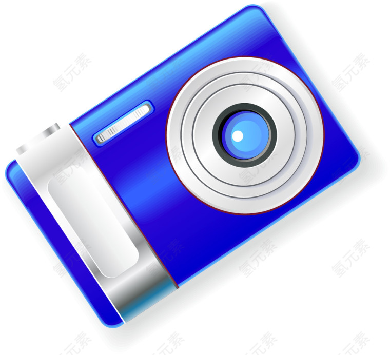 蓝色照相机