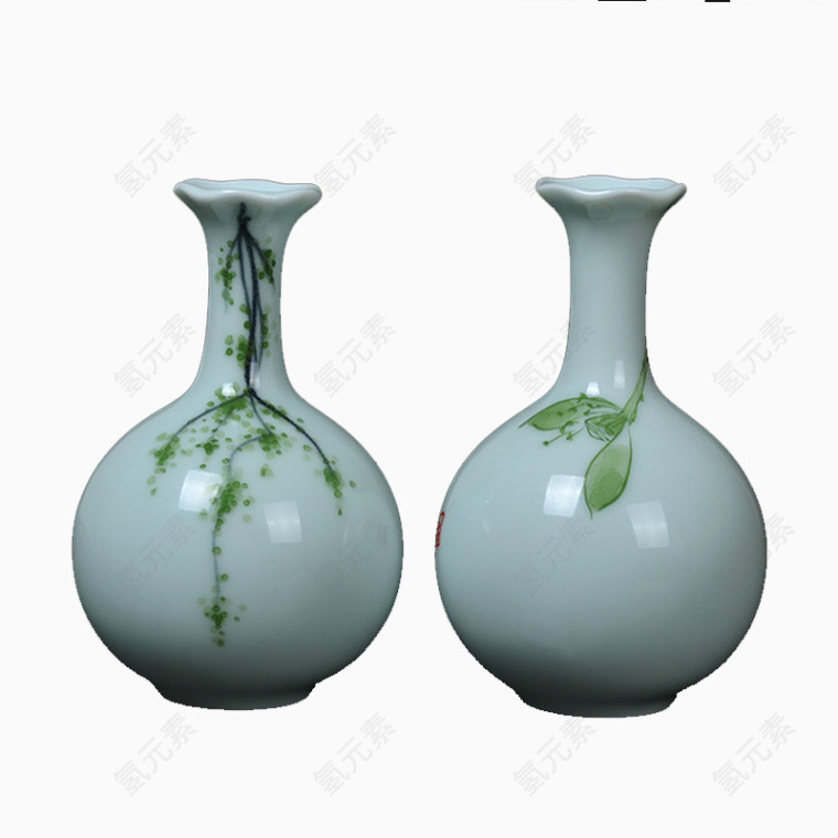 花瓶树枝陶瓷