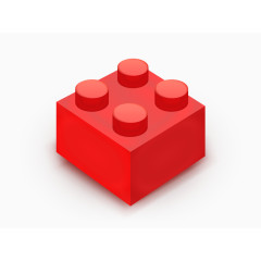 一块红色积木UI图标