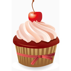 樱桃矢量水果蛋糕可爱手绘