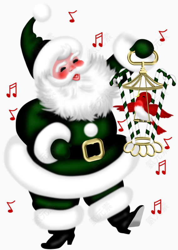 圣诞老人在唱歌