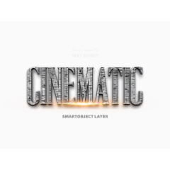 cinematic英文立体发光字