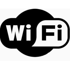 黑白 WiFi 信号